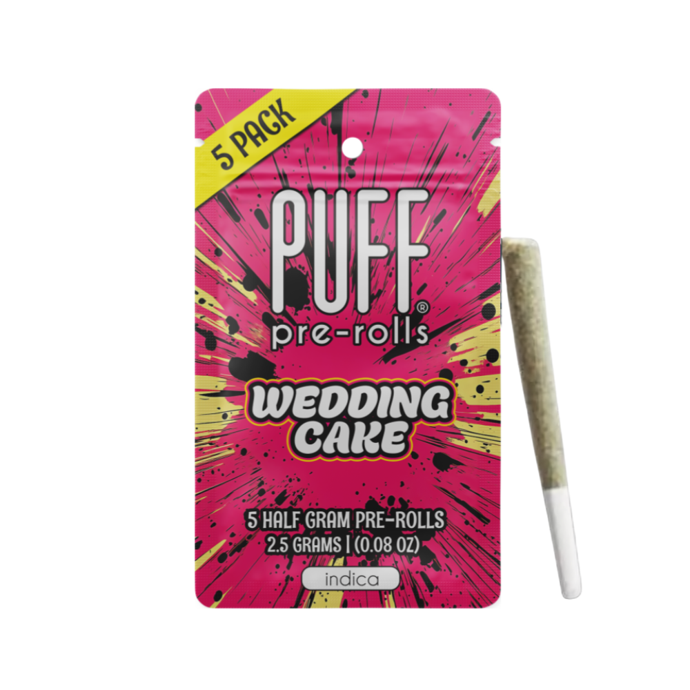 2.5g Wedding Cake Pre-Roll Pack (.5g - 5 Pack) - PUFF picture