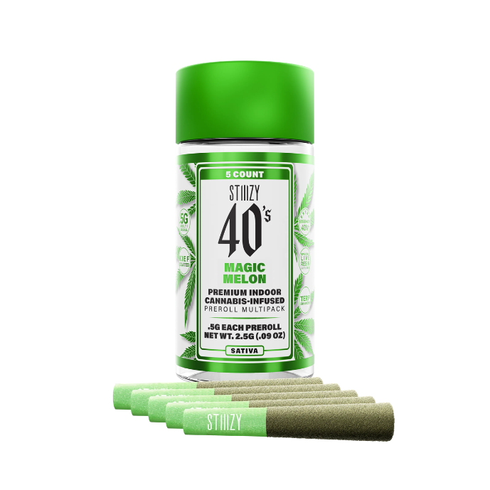 2.5g Magic Melon Infused 40's Pre-Roll Pack (.5g - 5 pack) - STIIIZY picture