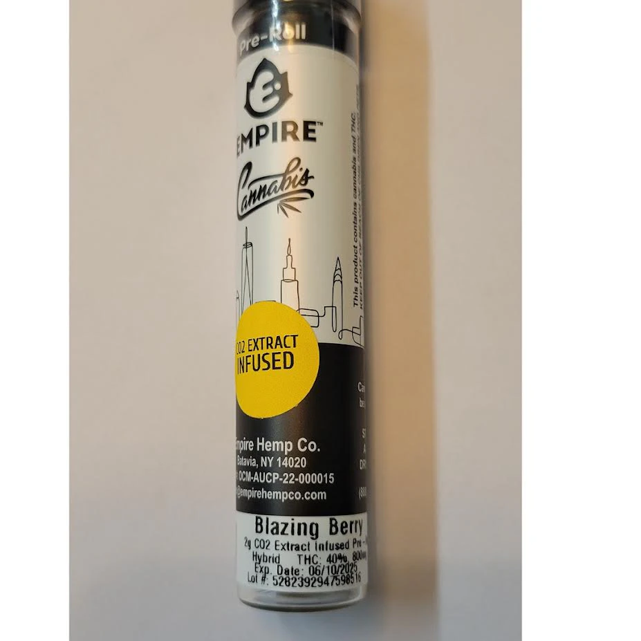 Empire Cannabis - Empire - Blazing Berry - CO2 Extract Infused - 2g - 40% THC - Pre-roll Main Image