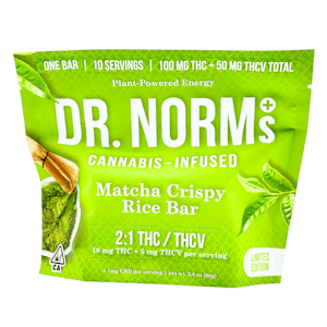 DR. NORM'S - Dr Norms - Matcha - Rice Krispy - 2:1 THC/THCV - Edible - 100mg