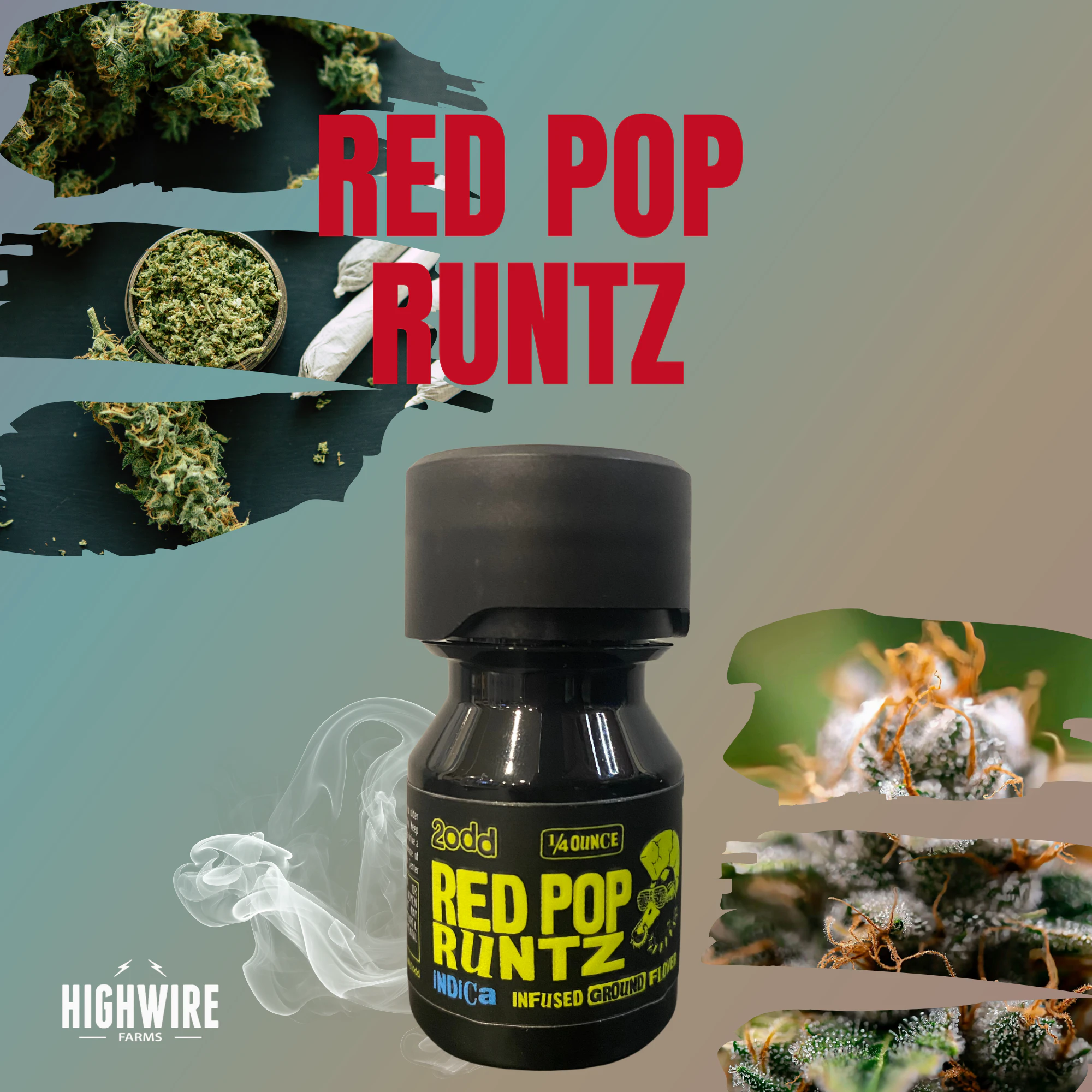 2 ODD - 2 ODD Red Pop Runtz Infused Ground Flower 7g Main Image