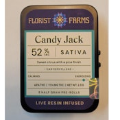 Florist Farms - Candy Jack - 48% THC - Live Resin Infused -5pk - 1/2g - Pre- Rolls