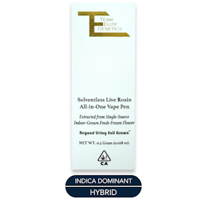 TEAM ELITE GENETICS - Team Elite Genetics - Live Rosin - Gummy Bear Loafers - RTU - 0.5g