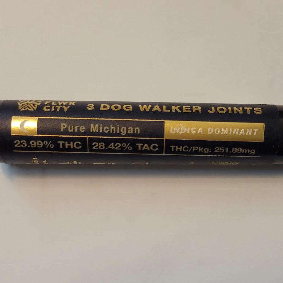 FLOWER CITY - Flwr City - Pure Michigan - 23.99% THC - 3pk Dog Walkers Joints (.35g) -Pre-roll Main Image