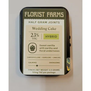 FLORIST FARMS - Florist Farms - Wedding Cake - 23% THC - 1/2 Gram Joints 7pk - Pre-Roll