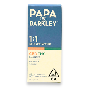 PAPA & BARKLEY - Papa & Barkley - Releaf Tincture CBD/THC - 1:1 - 15ml