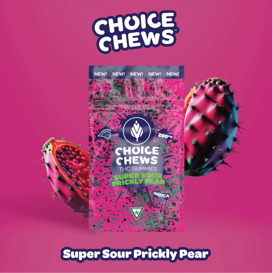 CHOICE - Choice Chews - Super Sour Prickly Pear - 200MG Main Image