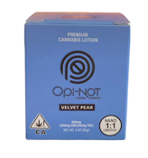 Opi-Not : 3oz. (85g) 1:1 Nano Lotion 500mg ( 250 mg CBD : 250mg THC ) - Velvet Pear