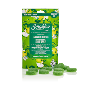 Smokiez Edibles - 200mg 1:1 THC:CBG Green Apple Fruit Chews (10mg THC, 10mg CBG - 10 pack) - Smokiez