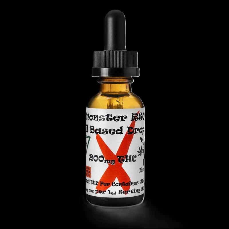 Monster Xtracts - RSO OIL-BASED DROPS - 200MG THC - 32mL - MONSTERX Main Image