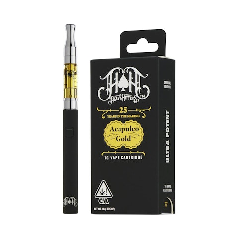 Heavy Hitters - Acapulco Gold | -Sativa- 25th Anniversary Special Edition-1G Vape (Cartridge)  |   Heavy Hitters   -uuu6 back