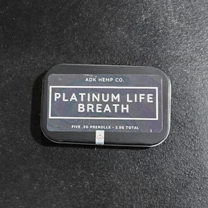 ADK Hemp Co - ADK Hemp Co | Preroll | Platinum Life Breath | .5G/5 Pack
