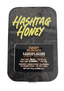 Hashtag Honey - Hashtag Honey - Hash Burger -  Infused 5pk Prerolls