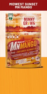 Minny Grown - Midwest Sunset MN Mango Gummies 5mg THC 2.5mg CBN - 10 count