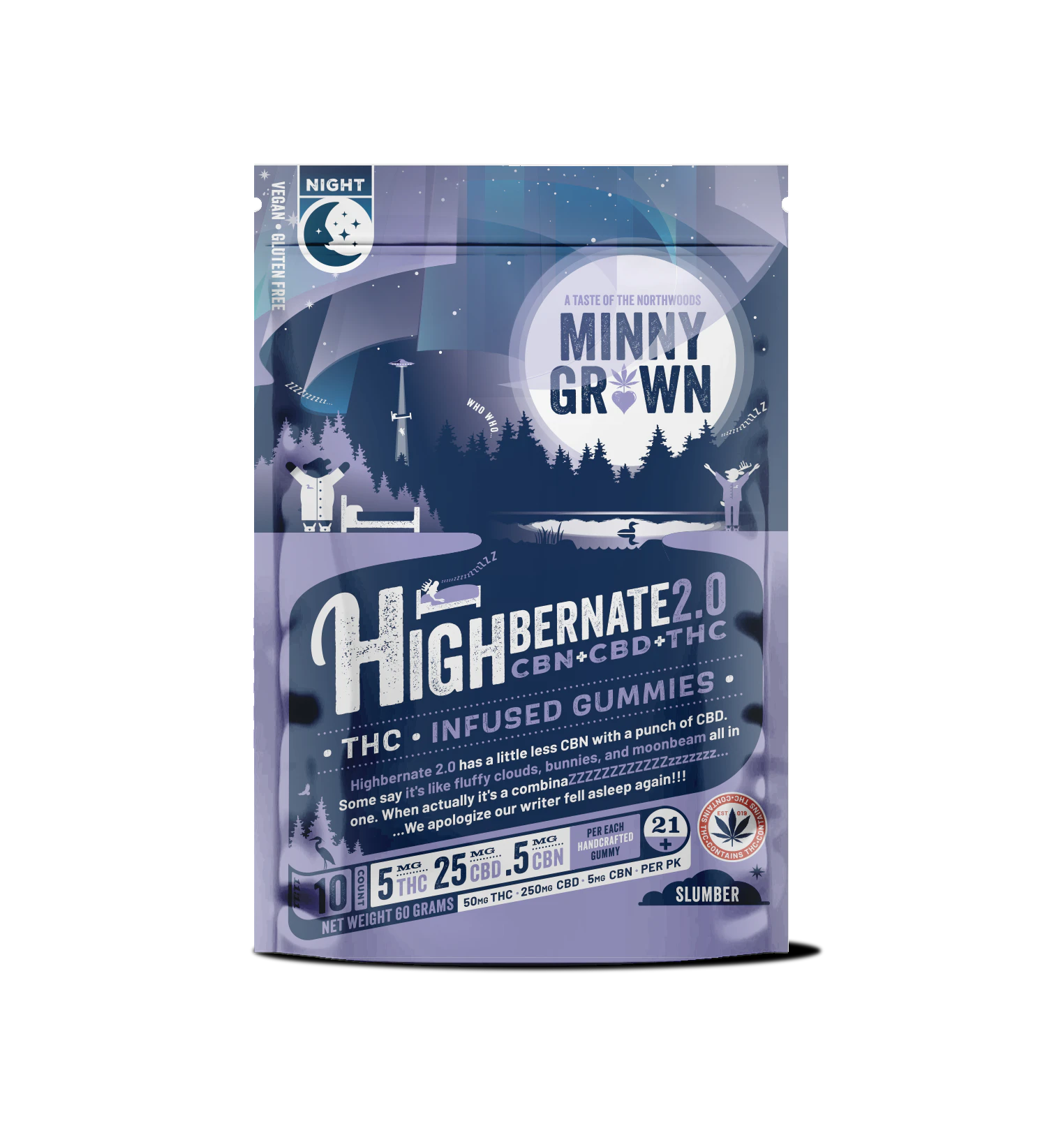 Minny Grown - Minny Grown | Nighttime Gummies - Highbernate 2.0 - Blackberry | 10ct Main Image