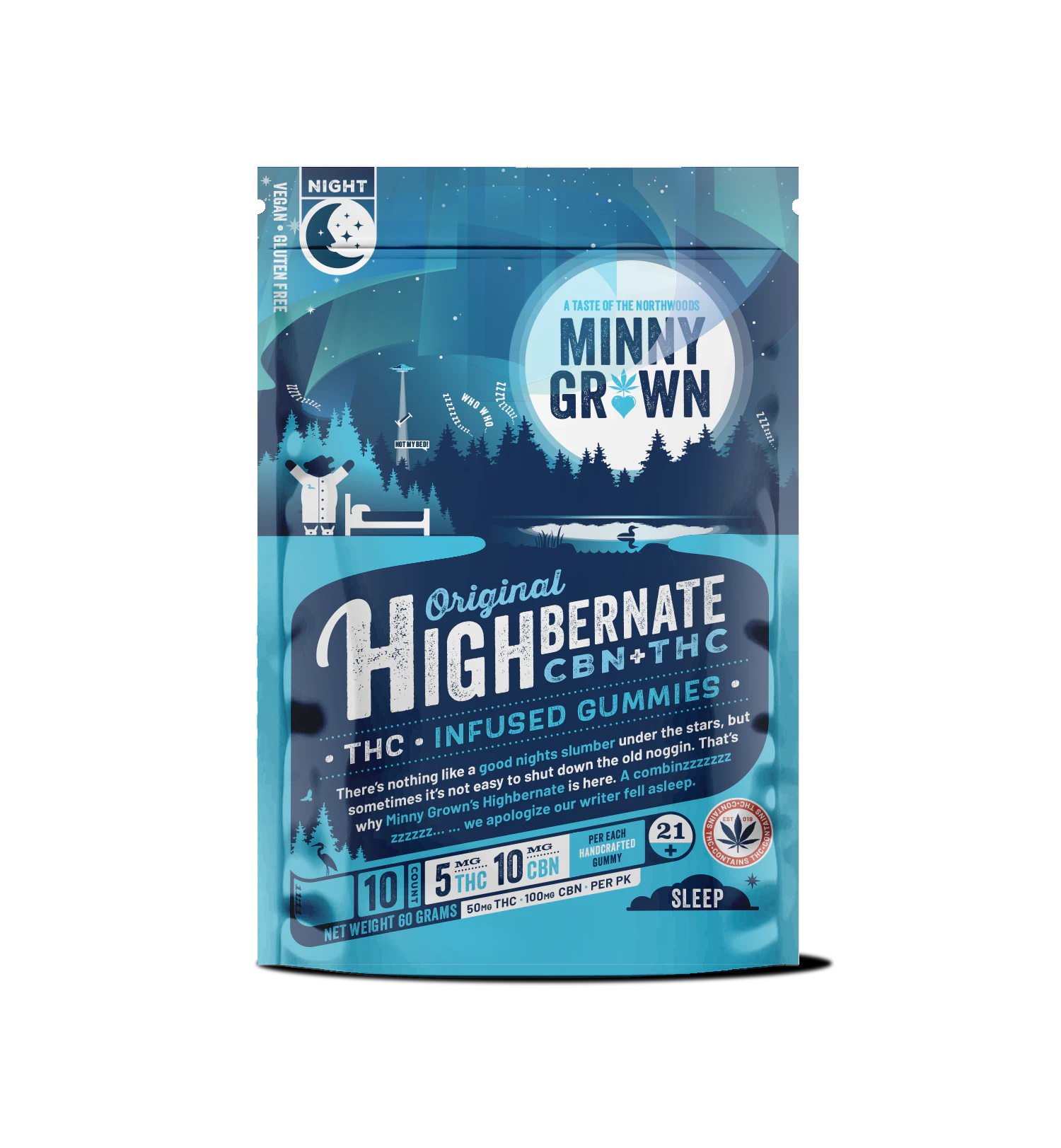 Minny Grown -  Minny Grown | Nighttime Gummies - Highbernate Original- Blackberry | 10ct Main Image