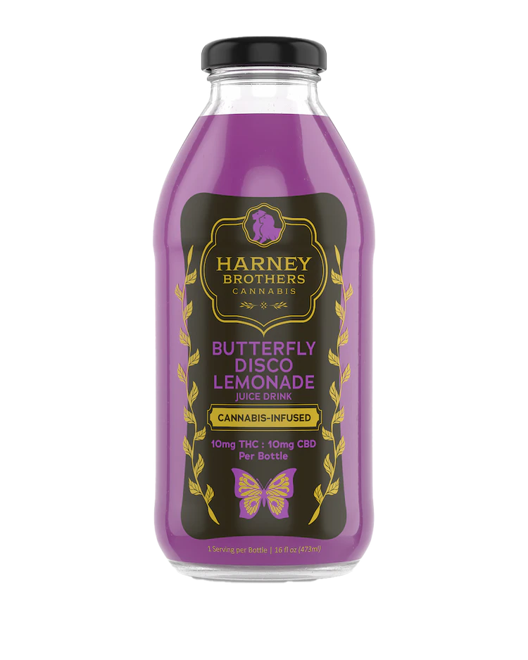 Harney Brothers Cannabis - Harney Brothers | Butterfly Disco Lemonade | Bottle | 10mg | 16oz Main Image