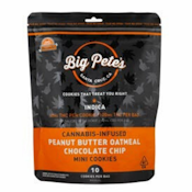 Big Pete's - Peanut Butter Oatmeal Choc. Chip Cookies Indica 10 PACK - 100 mg