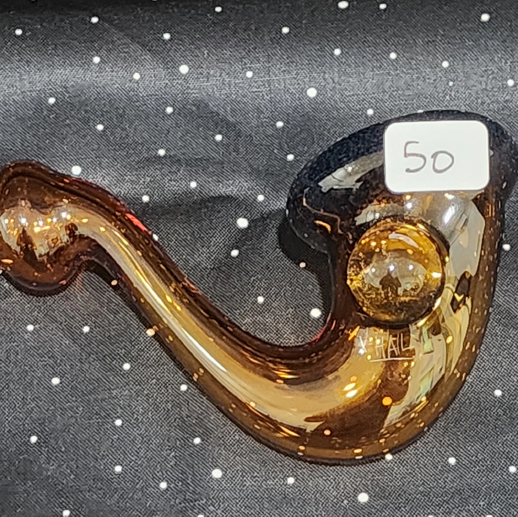 MN LEGIT - Outside Frit Sherlock Pipe - Amber Main Image