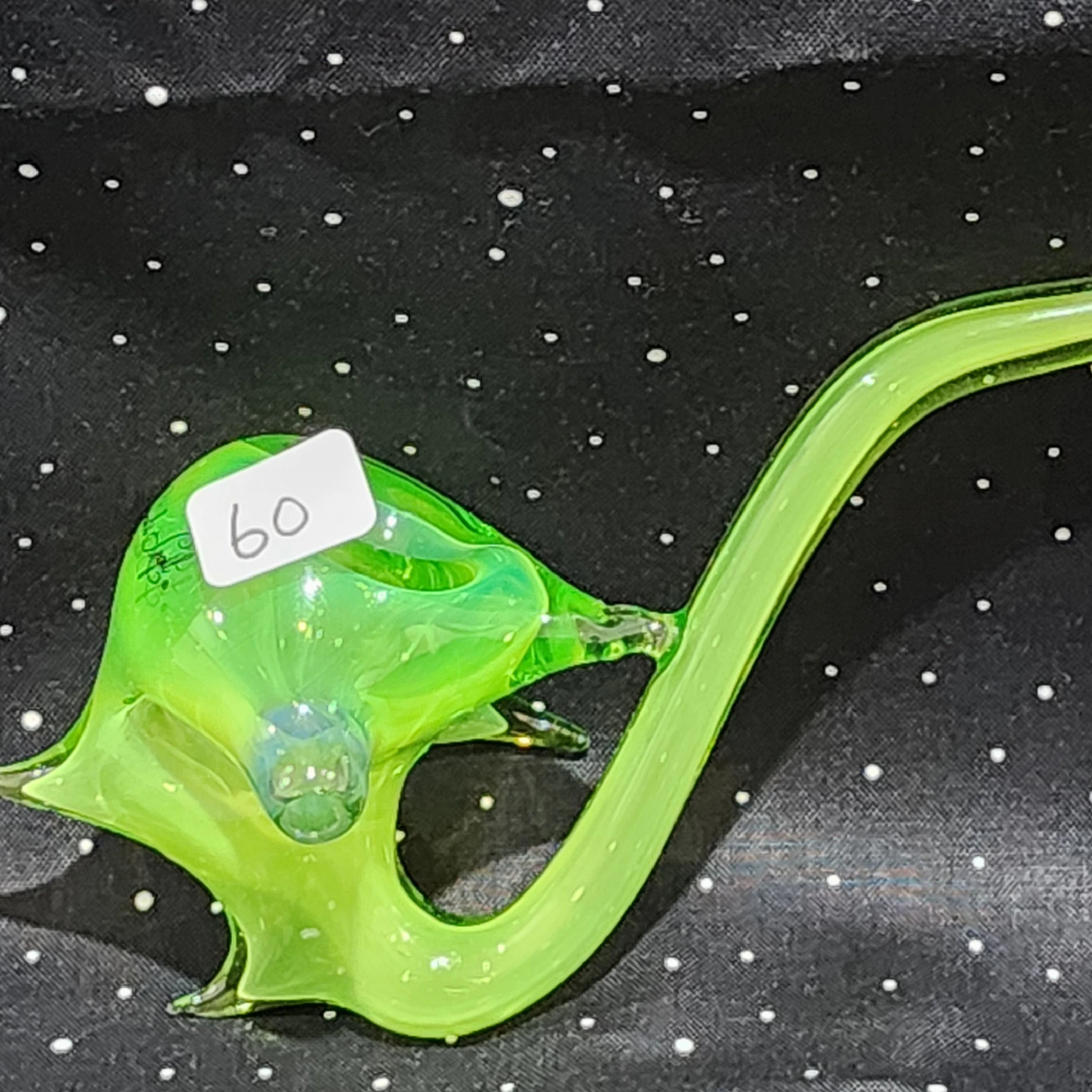 MN LEGIT - Green Hookworm Sherlock Pipe Main Image