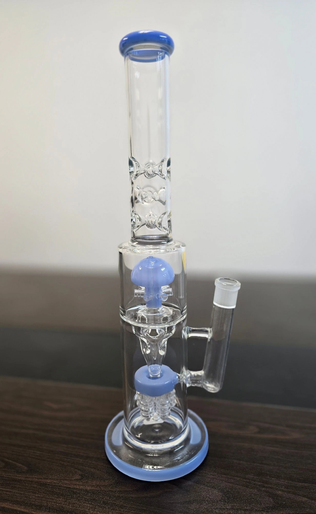 No Brand - 17" Chandelier Perc W/ Cone Splash Gaurd And Mushroom Sprinkler - Jade Blue Main Image