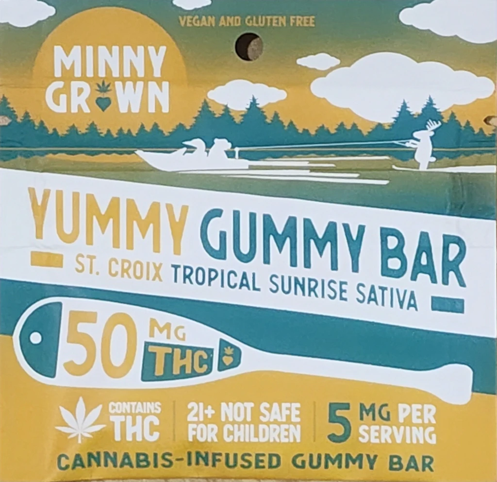 Minny Grown - Minny Grown Yummy Gummy Bar Tropical Sunrise 1 pack Main Image