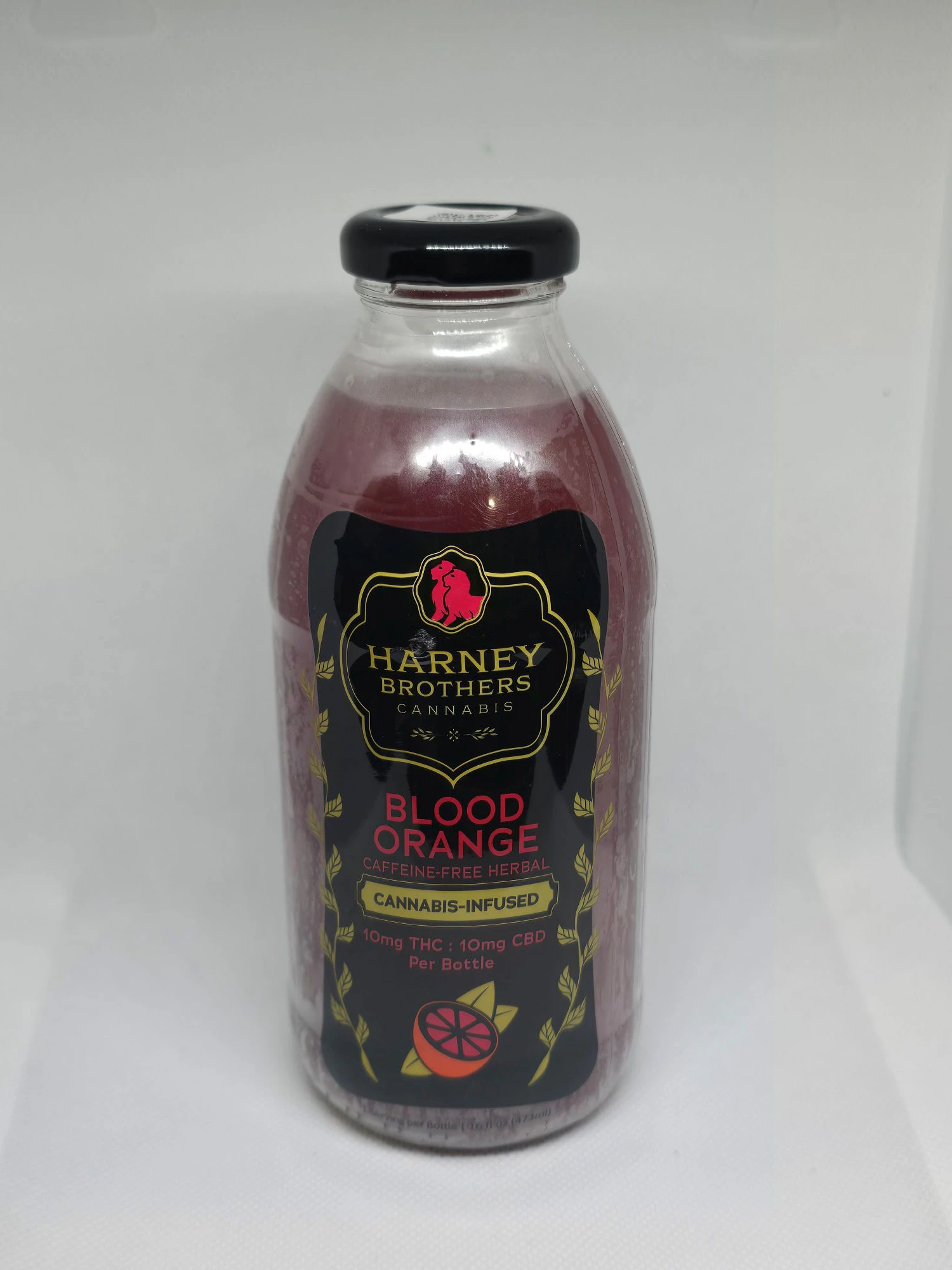 Harney Brothers Cannabis - Harney Brothers - Blood Orange - Bottled Beverage - .01g - 16oz Main Image