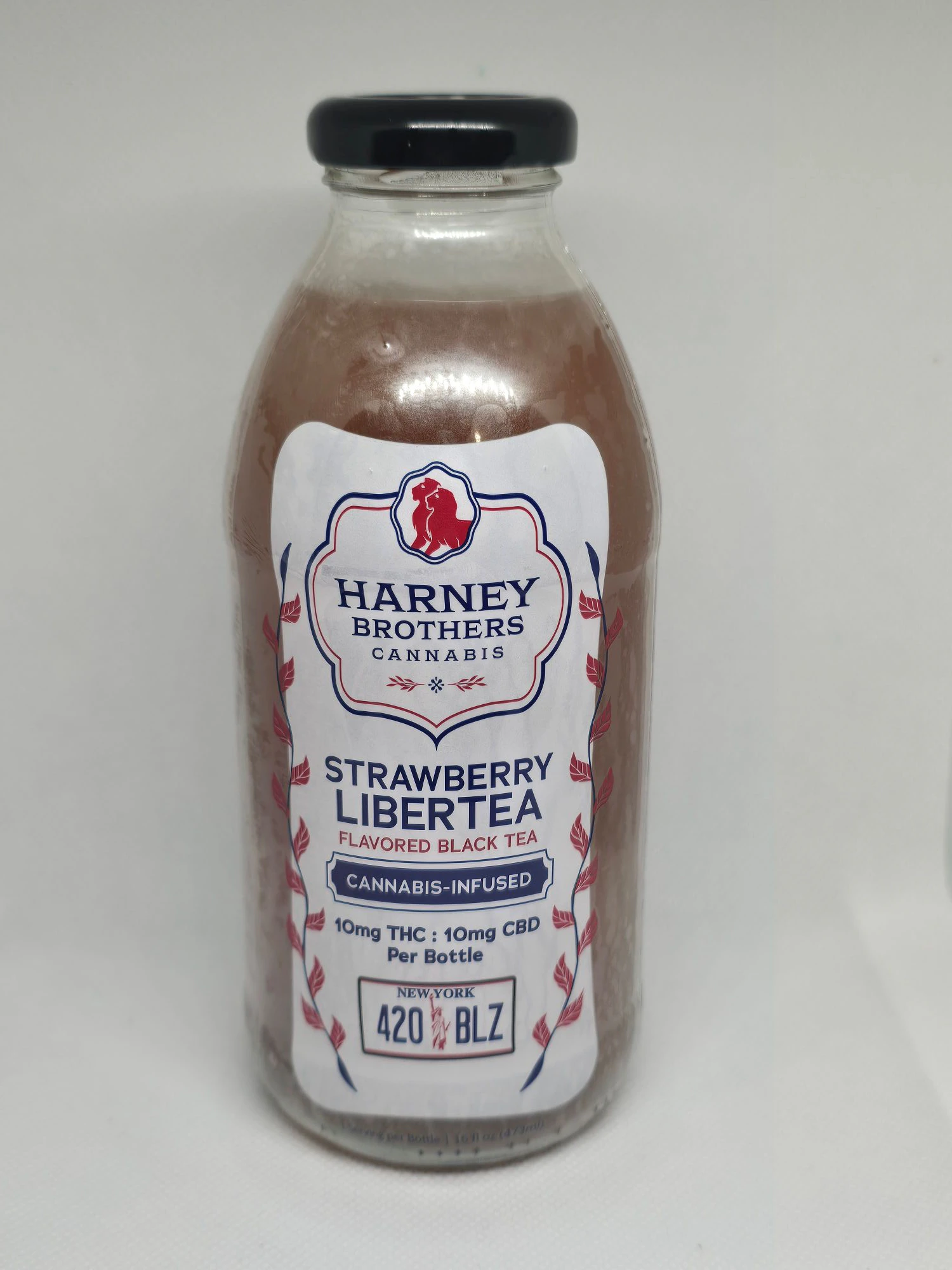 Harney Brothers Cannabis - Harney Brothers - Strawberry Libertea - Bottle Beverage - .01g - 16oz Main Image