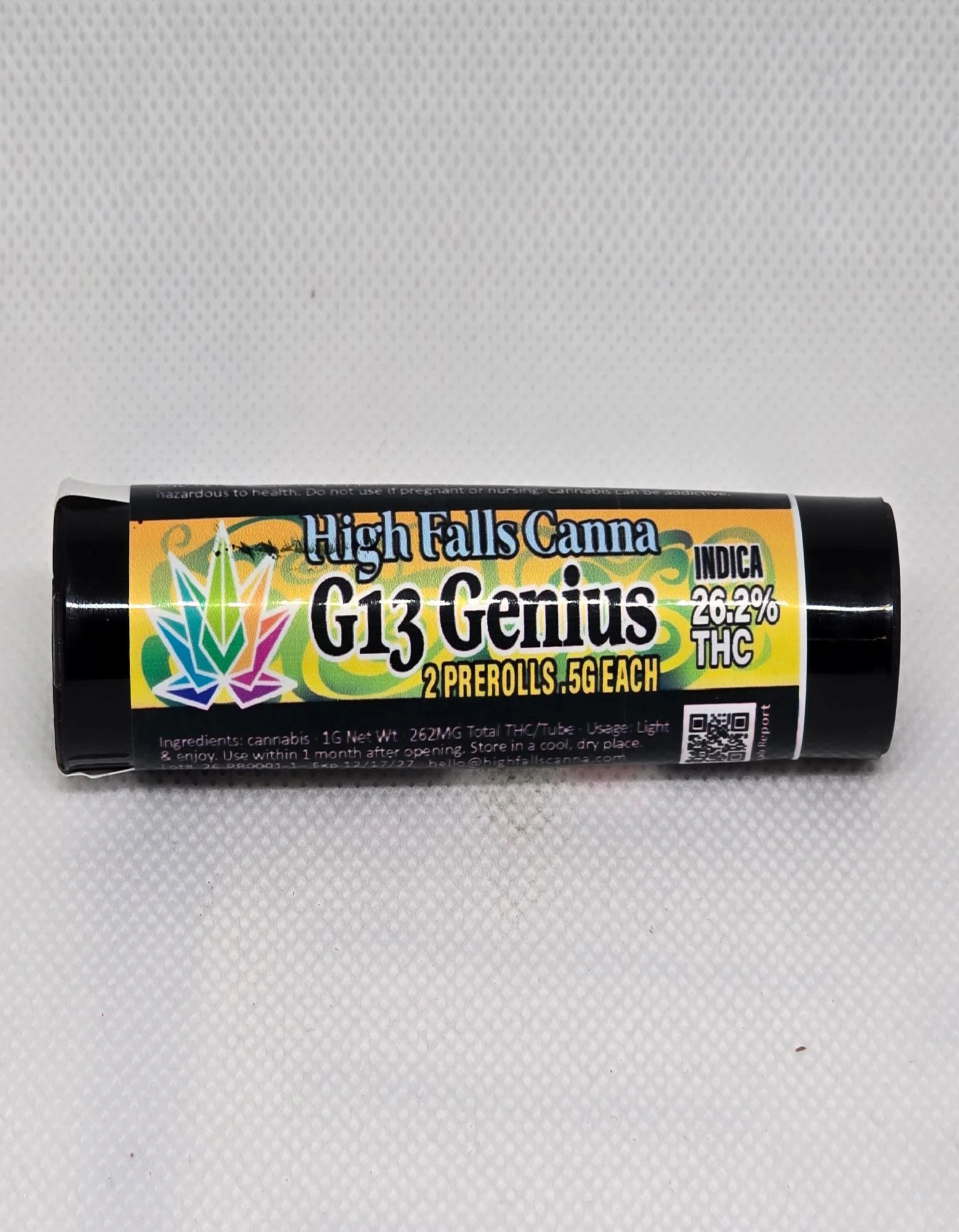 High Falls Canna NY - High Falls - G13 Genius - PreRolls - 2 x 0.5g Main Image