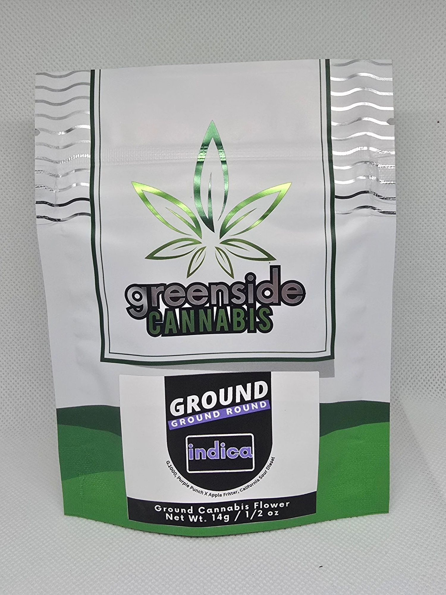 GREENSIDE CANNABIS - Greenside Cannabis - Ground Round Indica - Ground Flower - 14g Main Image