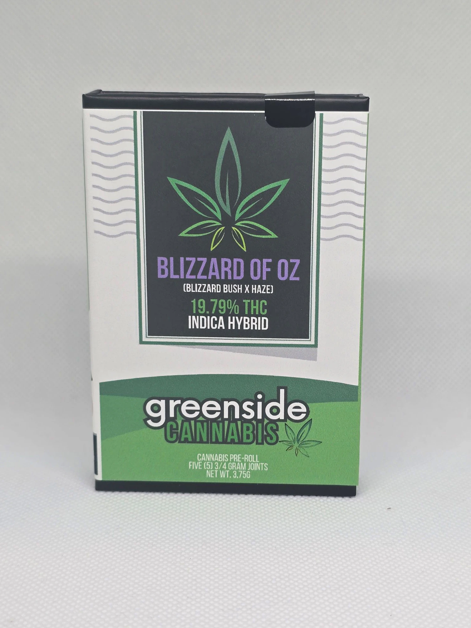 GREENSIDE CANNABIS - Greenside Cannabis - Blizzard of Oz - PreRolls - 5 x .75g Main Image
