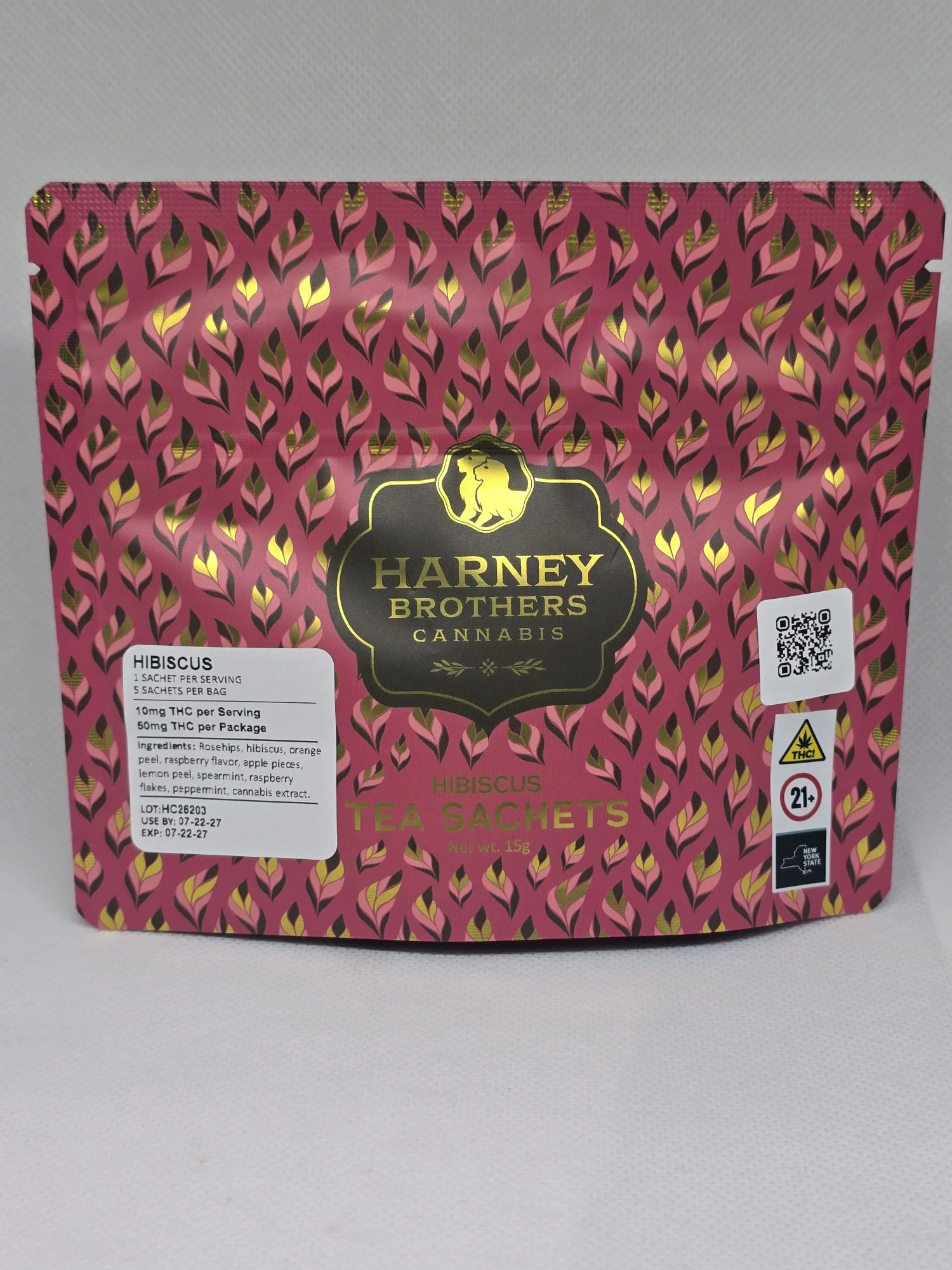 Harney Brothers Cannabis - Harney Brothers - Hibiscus - Tea Sachets - 5 x 10mg THC Main Image
