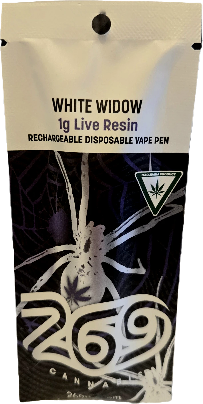 269 Cannabis - White Widow - 1g Live Resin Disposable Main Image