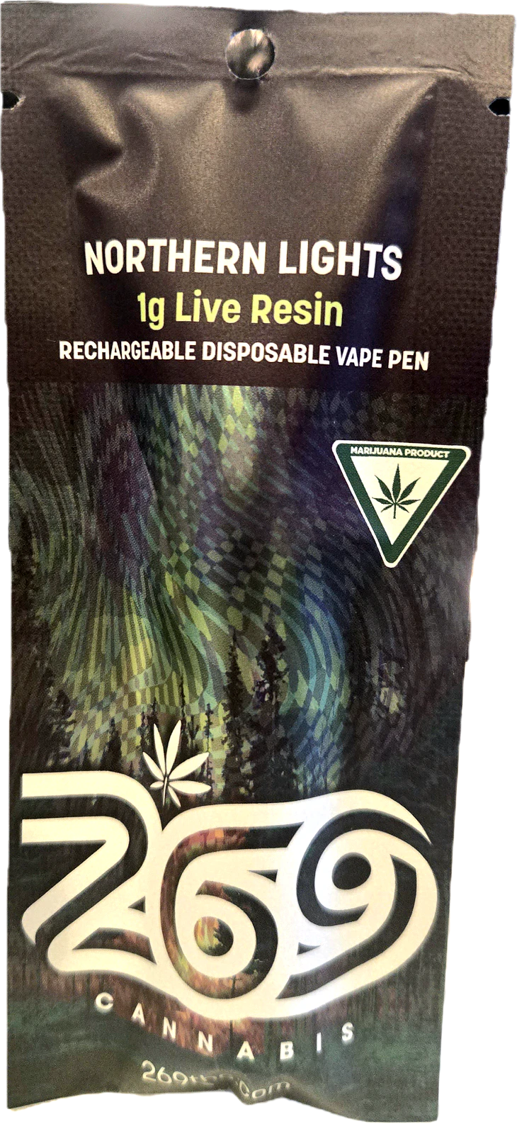 269 Cannabis - Northern Lights - 1g Live Resin Disposable Main Image