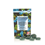 200mg 1:1 CBD Sour Blue Raspberry Fruit Chews (10mg CBD, 10mg THC - 10 pack) - Smokiez