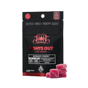 HEAVY HITTERS - HEAVY HITTERS: MIDNIGHT CHERRY CBN LIGHTS OUT 100MG GUMMIES