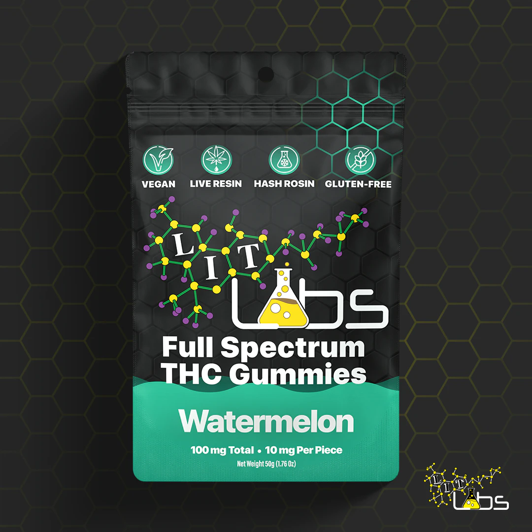 Lit Labs - Lit Labs | 10pk Full Spectrum Gummies | Watermelon | 100mg Main Image