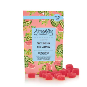 SMOKIEZ - Watermelon Hemp Fruit Chews (Gummiez) | 20pc 500mg (CBD) | Smokiez