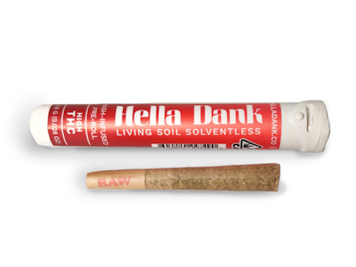 HELLA DANK - Hella Dank Hash Infused Preroll .8g - Ice Cream Cake 40%