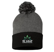 NJ Leaf Pom Pom Knit Beanie