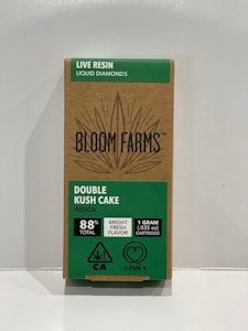 Bloom Farms - Double Kush Cake 1g Live Resin Cart - Bloom farms 