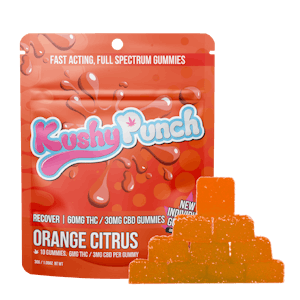 Kushy Punch - Kushy Punch  - Orange Citrus Gummies 2:1 (140MG THC / 70MG CBD) (10x20MG)  