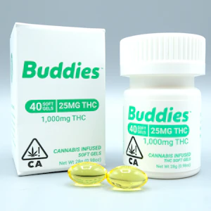Buddies - 25mg THC Capsules 40ct - Buddies