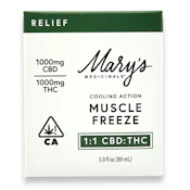 Marys Medicinals - Muscle Freeze - Relief 1:1 CBD/THC - 89ml - 2000mg