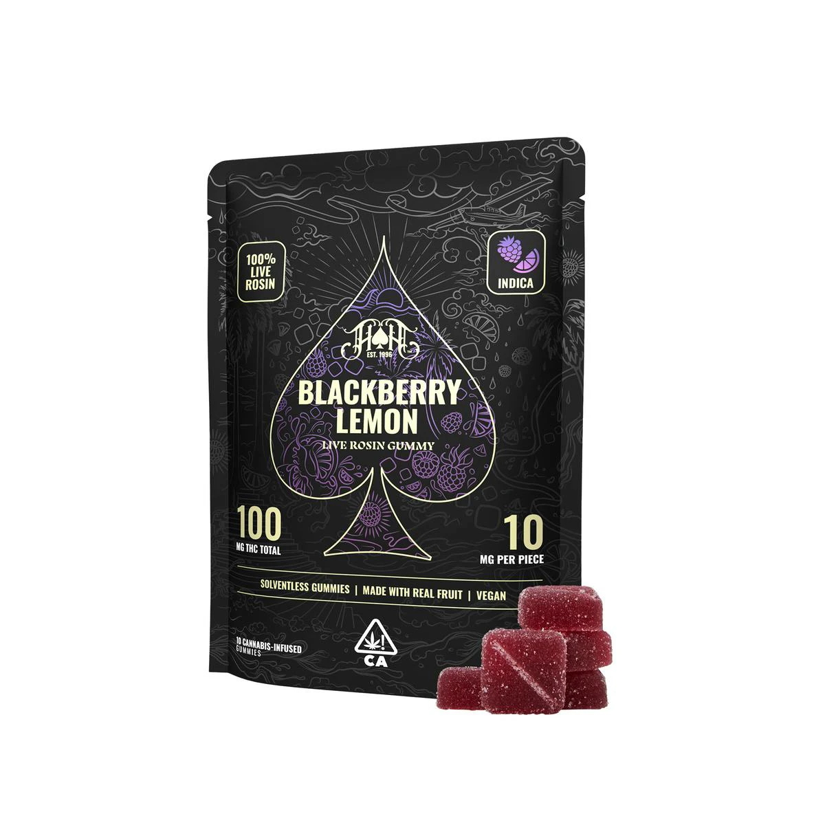 Heavy Hitters - Heavy Hitters: 100mg Live Rosin Gummy Pack: Blackberry Lemon [I] Main Image