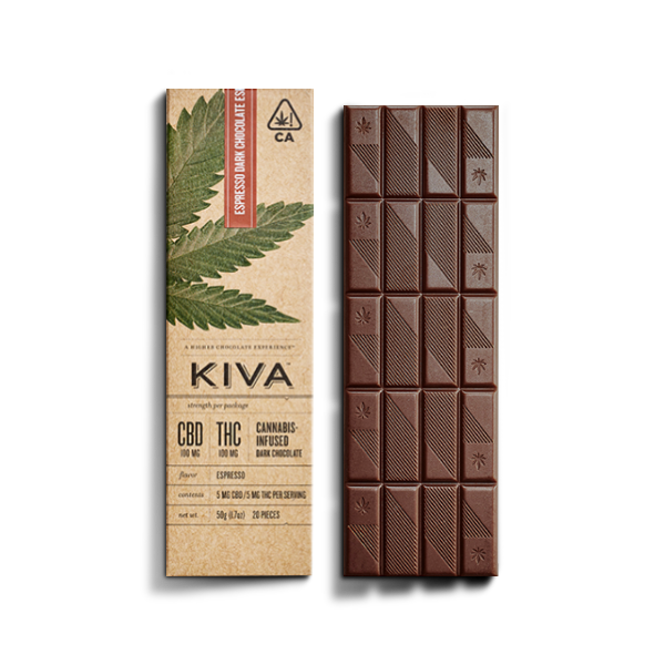 Kiva - Dark Chocolate Espresso - CBD - Recreational Cannabis | 420 ...