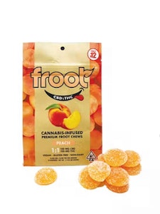 FROOT - Froot Peach gummies 1:1 (CBD/VEGAN/GF) 100mg