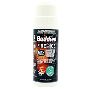 Buddies - Buddies - Max Strength - Fire & Ice 1:1:1:1 Roll On - Topical - 3oz