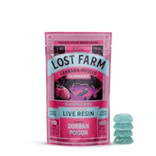 Lost Farm | Live Resin Gummies (10ct) | Raspberry | 100 mg