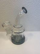 6" Curved Neck Mini Bong w/ Round Perc - Green, Blue, Black